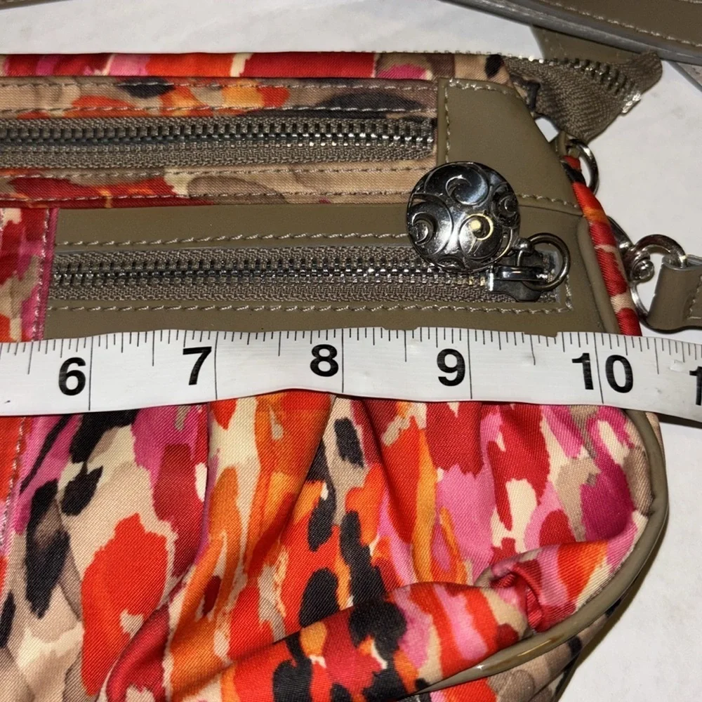 BRIGHTON “MILANO” CROSSBODY MULTI COLORED WITH TAUPE COLORED CROSSBODY STRAP